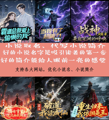 小说起名封面设计制作代写小说简介小说取名
