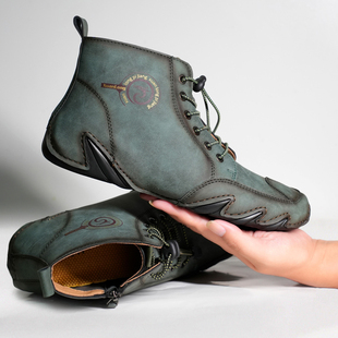 外贸原单捡漏清仓特价大码男休闲高帮鞋真皮加棉保暖马丁靴男士鞋