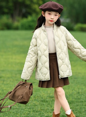 反季儿童羽绒服轻薄款内胆男女童2025新款中大童短款保暖外套冬季