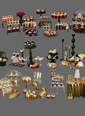 X319 婚礼小蛋糕甜甜圈甜品酒水免抠素材道具psd源文件
