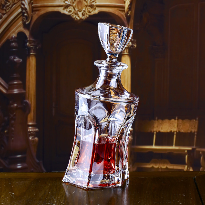 进口BOHEMIA捷克水晶玻璃创意醒酒器酒具威士忌洋酒白酒酒瓶酒樽