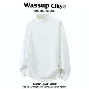 长袖德绒卫衣男女款秋冬季潮流宽松百搭保暖高级感纯色打底衫上衣