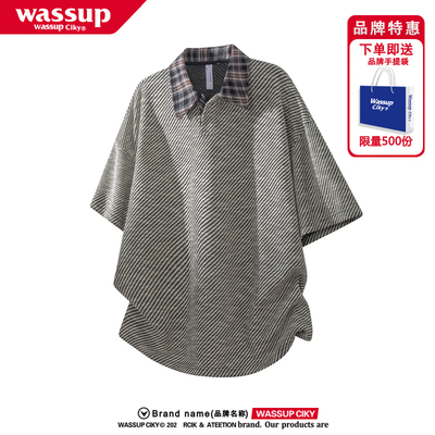 WASSUP正品复古短袖polo衫男款