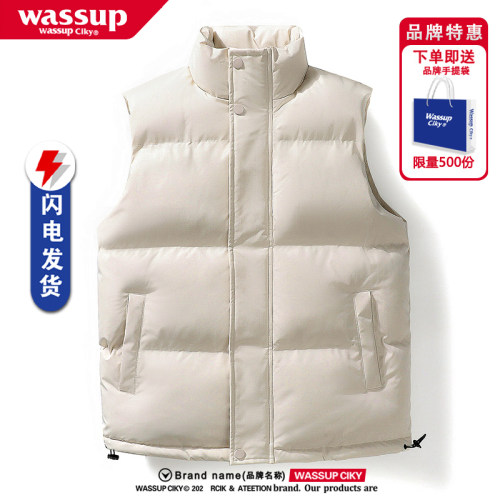 WASSUP秋冬季加厚羽绒棉马甲外套