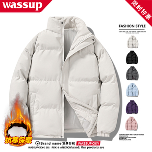 WASSUP羽绒棉服男女冬季 休闲防寒服百搭外套 潮牌加厚保暖棉衣美式