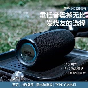 ROYQUEEN/朗琴 G300重低音蓝牙音箱TWS双机互联立体声防水长续航