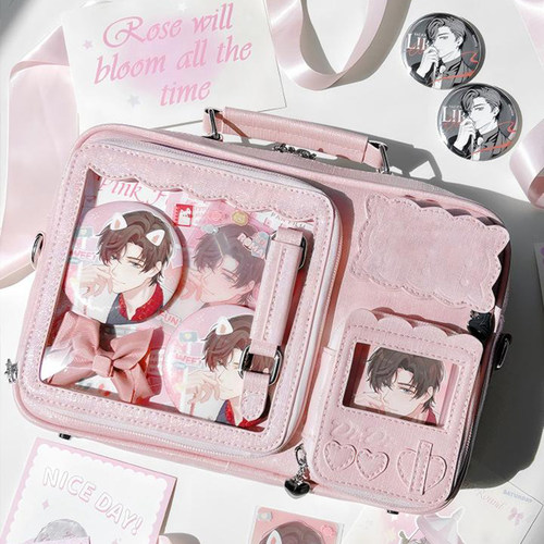 DRDR微波炉二次元斜挎痛包