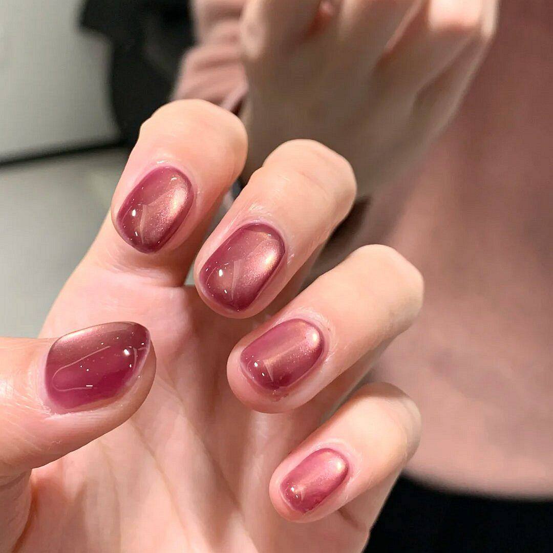 玫瑰茶冻显白ins玻璃珠猫眼手工穿戴气质温柔美甲贴片秋冬氛围感,彩妆/香水/美妆工具,穿戴甲/甲片,淘宝优惠券,粉丝福利购,淘宝优惠卷