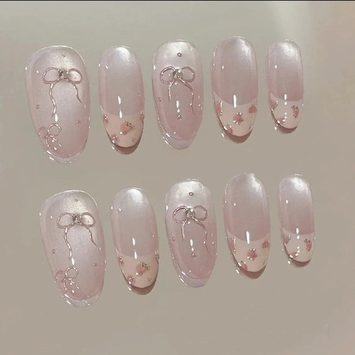 高颜值甜妹少女感蝴蝶结豹纹甲