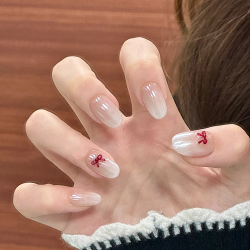 新款简约百搭玻璃珠猫眼穿戴甲