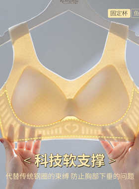 无痕软支撑鱼子酱固定杯内衣排扣款小胸聚拢上托收副乳调整型文胸