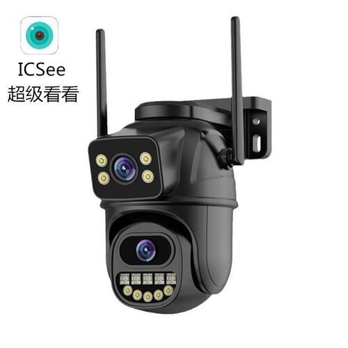 ICsee全景360度抢球联动双镜头无线wifi监控摄像头监控防水户外