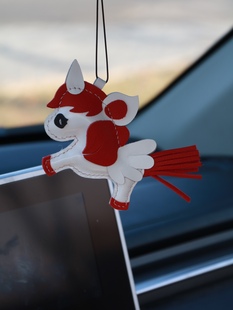 汽车挂件手缝马年挂件真皮汽车钥匙扣挂饰情侣礼物小马挂件包挂件