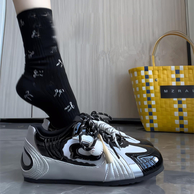 白鹿同款德训鞋内增高复古阿甘鞋