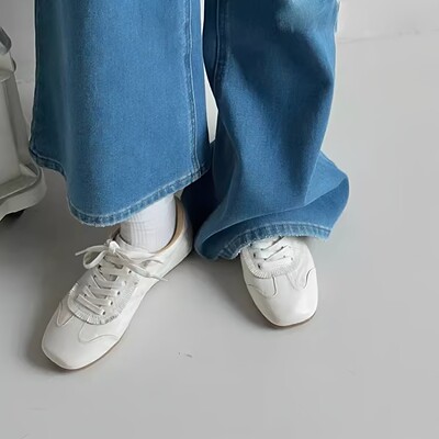 显脚小软底德训鞋小白鞋女休闲鞋