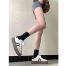 女2025新款 真皮阿甘鞋 厚底德训鞋 春季 松糕板鞋 百搭休闲运动小白鞋
