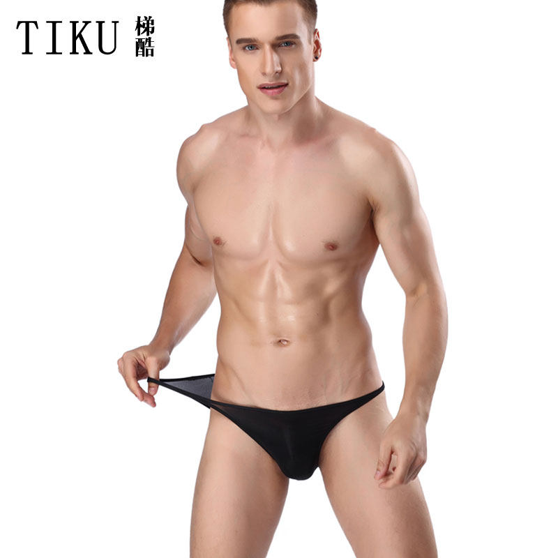包邮TIKU梯酷男性感冰丝低腰小三角裤超薄细带紧身高叉内裤比基尼,女士内衣/男士内衣/家居服,男三角内裤,淘宝优惠券,粉丝福利购,淘宝优惠卷