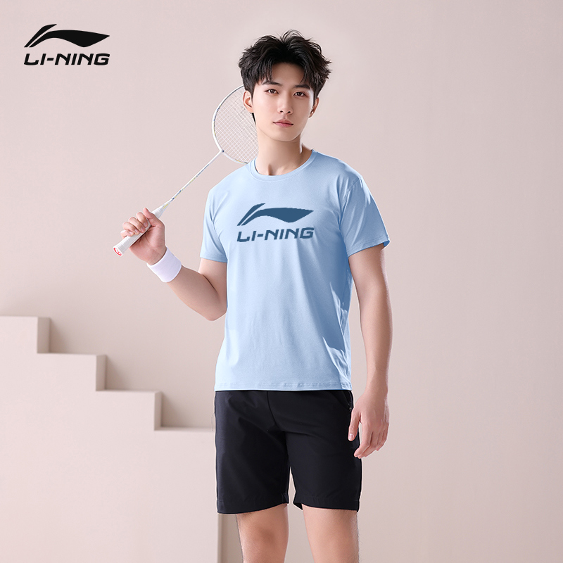 李宁短袖T恤男女同款2025夏季新款羽毛球系列圆领上衣针织运动服