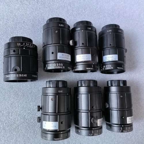 东正光学工业镜头MC2535B/MC3530B，数量多个，成