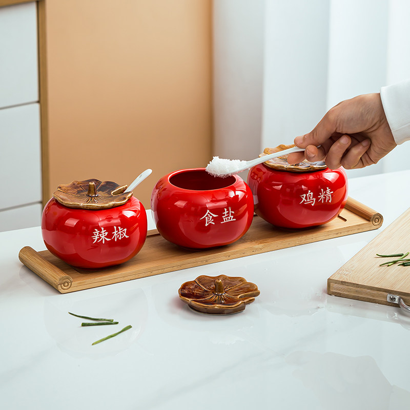 陶瓷耐高温家用调料罐可定制