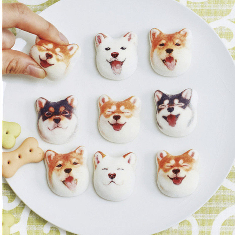 现货日本进口零食可爱柴犬猫咪和风迷你夹心棉花糖巧克力草莓味