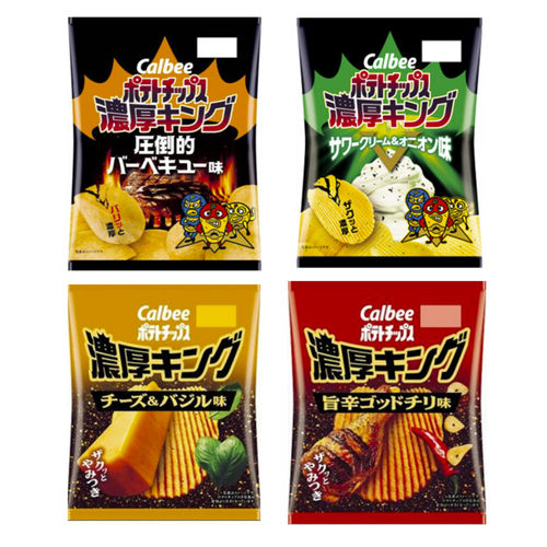 新品~日本进口卡乐比calbee Jagabee薯片浓厚芝士味烧烤味55g