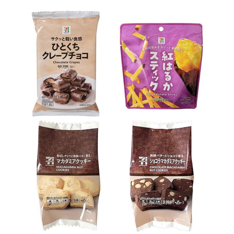 日本进口711便利店脆皮巧克力棒薯条曲奇饼干下午茶点心休闲零食