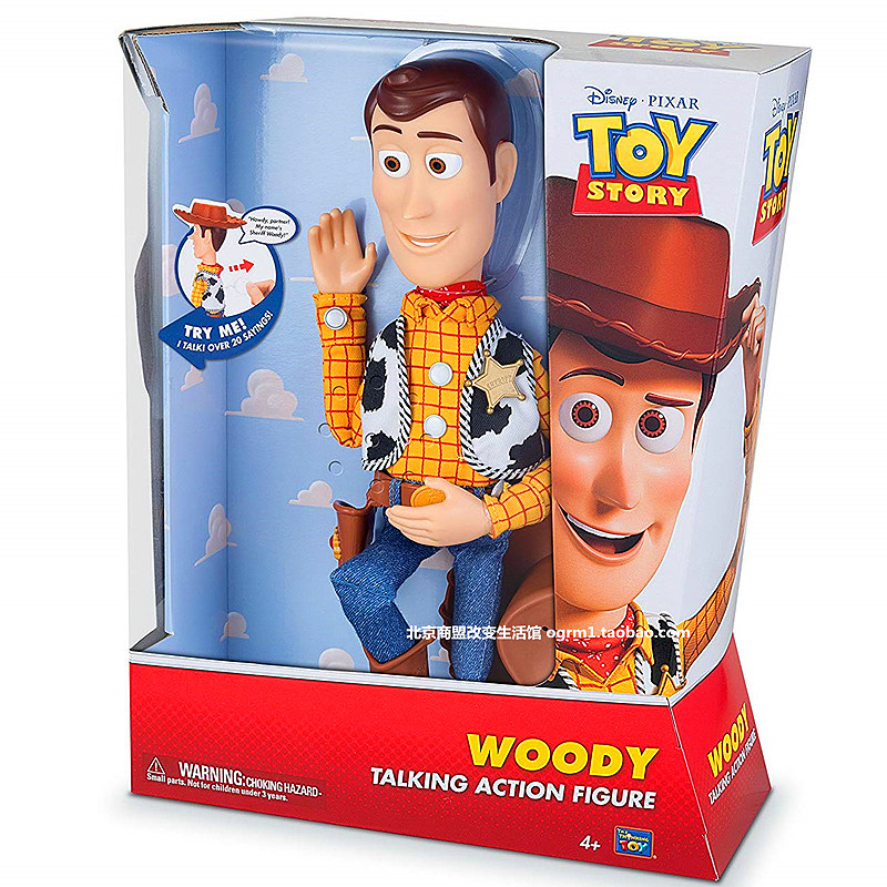 玩具总动员20周年微笑胡迪警长美国迪士尼拉线说话电影原大Woody