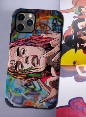 说唱6ix9ine手机壳se17plus苹果12XSMAX13XR14适用iphone11PRO15Ultra华为安卓可定制