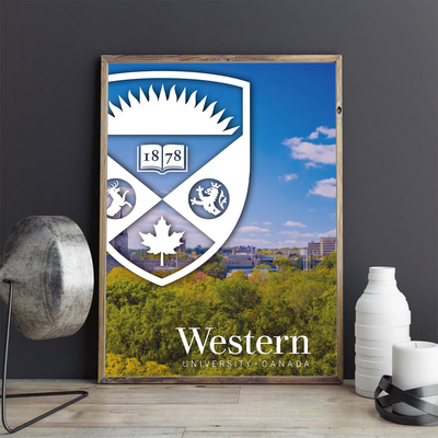 uwo卧室挂画欧美大学简约