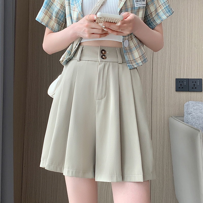 包邮西装收腹短裤女夏季2026年新款高腰a字休闲打底外穿阔腿热裤