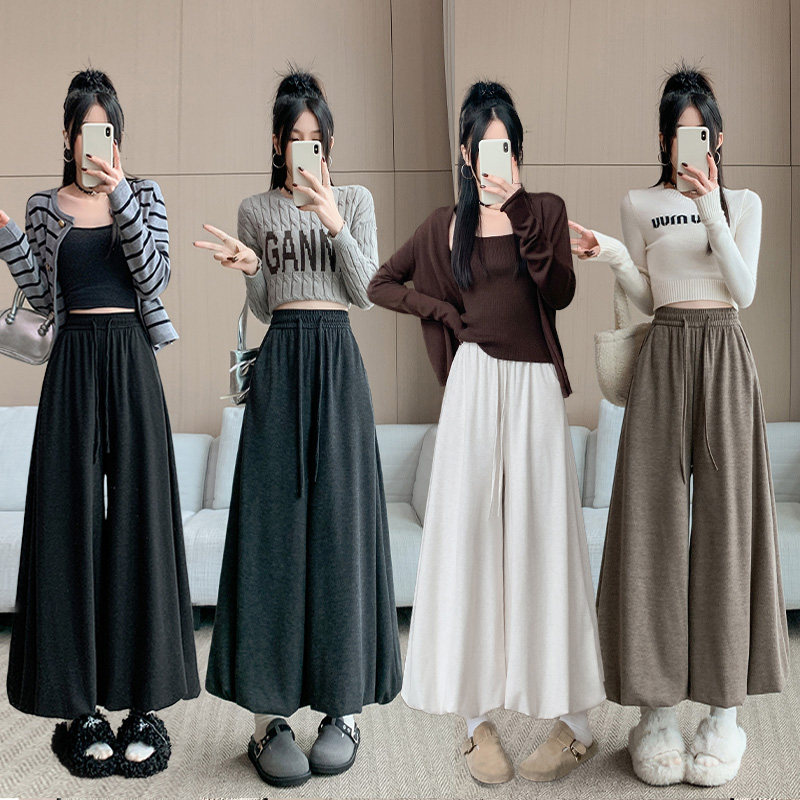 包邮大码花苞裙裤女秋冬新款高腰宽松显瘦垂感灯笼糯米裤阔腿裤