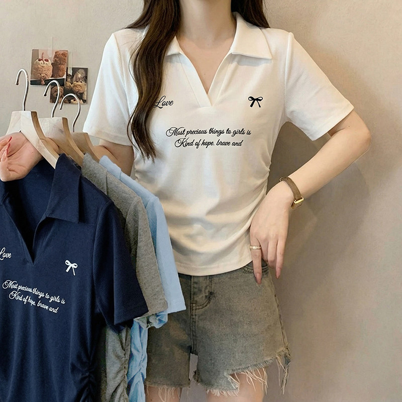 包邮2026夏装新款胖mm大码女韩系甜美印花字母掐腰弧形短袖T恤