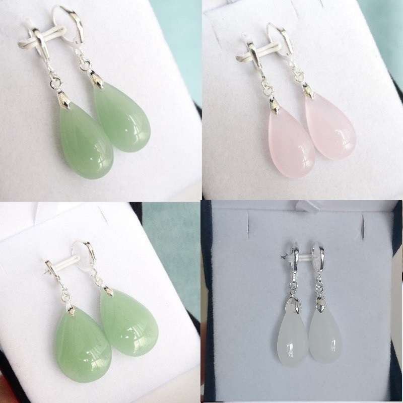 贵族款显气质大水滴玉耳圈