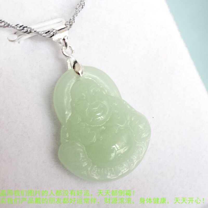 新款招财旺家旺事业显气质玉吊坠东陵玉新疆白玉观音玉佛项链玉佩