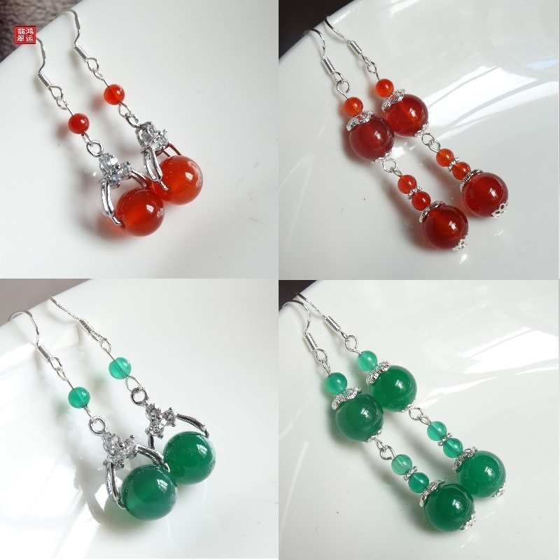 古韵之美纯天然玛瑙玉耳坠925纯银钩玉耳环带状城市皮带扣环铝支|ruв категории Украшения,ювелирные изделия, серьга, серьги - от Buy2taobao.com для оказания профессиональной услуги покупки агента Taobao