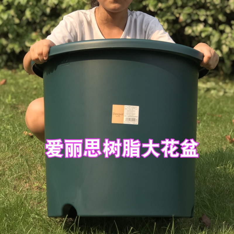 IRIS爱丽思树脂花盆深型大号加厚花盆种树种花大盆控跟透气塑料盆