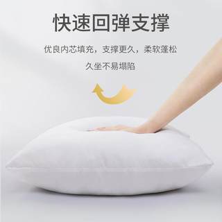 纯色仿麻布沙发抱枕靠垫客厅椅子腰靠床头大号靠背垫抱枕套不含芯