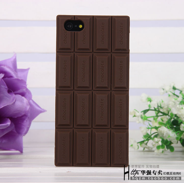 适用带巧克力香味苹果iphone 4S 5S  6Splus 7 7plus硅胶套保护套
