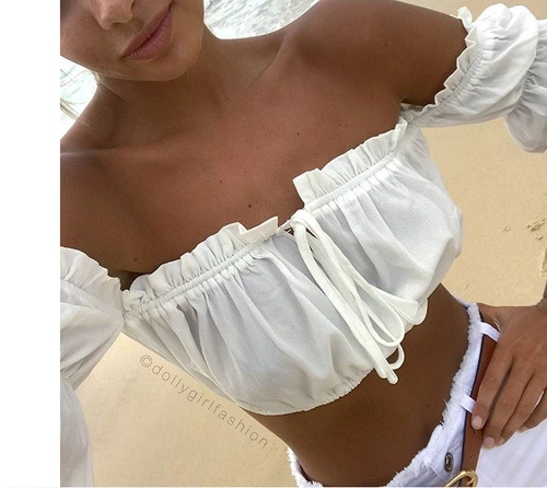 Aliexpress ebay Wish Hot Sale Fashion Sexy Plearted Top