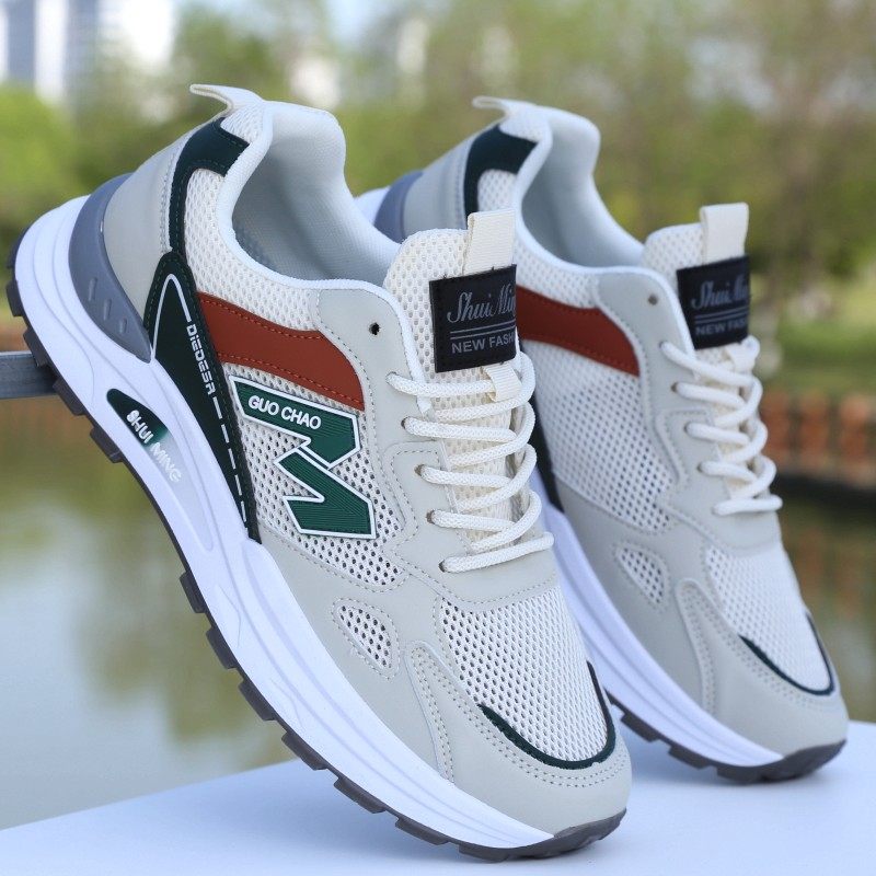 男鞋夏天镂空透气洞洞网鞋百搭休闲运动鞋学生凉鞋软底防滑跑步鞋