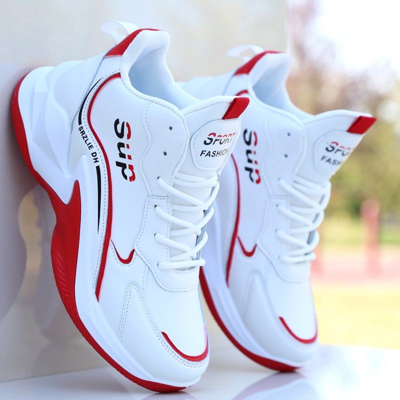 高帮鞋男鞋秋冬季新款运动休闲鞋皮面防水篮球青少年跑步鞋男潮鞋