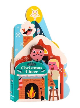 现货 英文原版 圣诞节 Bookscape Board Books: Christmas Cheer异形纸板书 低幼亲子启蒙绘本 纸板书 0-3岁美术启蒙