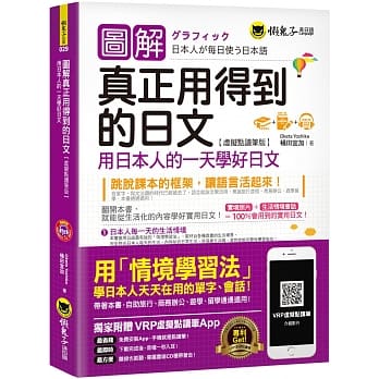 预售正版 图解真正用得到的日文用日本人的一天学好日文【虚拟点读笔版】附赠虚拟点读笔APP+1CD) 懒鬼子英日语 语言学习