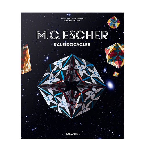 现货 英文原版M.C. Escher. Kaleidocycles MC埃舍尔：万花筒 17张折叠纸雕互动艺术画册 进口 TASCHEN出版
