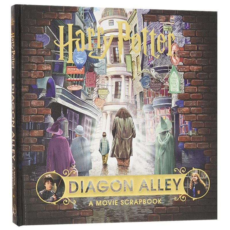 现货 英文原版 哈利波特:对角巷 电影剪贴簿 HarryPotter Diagon Alley:A Movie Scrapbook 精装 JK罗琳电影周边书