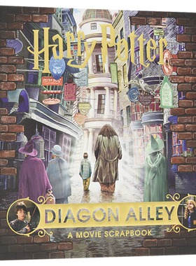 现货 英文原版 哈利波特:对角巷 电影剪贴簿 HarryPotter Diagon Alley:A Movie Scrapbook 精装 JK罗琳电影周边书