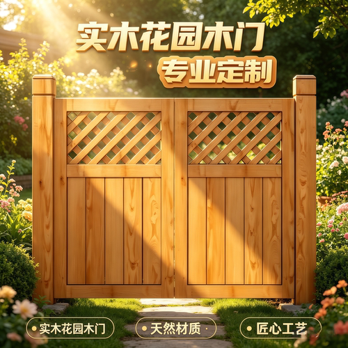 王子园艺户外防腐实用木质庭院门