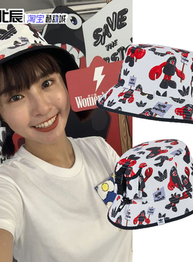 Adidas三叶草渔夫帽 夏季男女帽印花时尚休闲运动遮阳帽子 HF6950