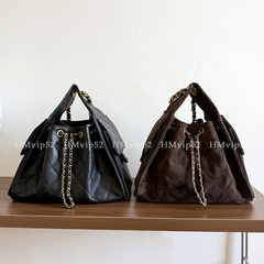 天花板级！25Bag嬉皮包hobo腋下包菱格纹链条包抽绳水桶包单肩包